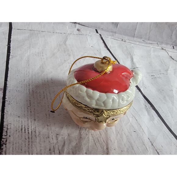 Mrs Clause Trinket Treasure Box Ornament Hard To Find Christmas Decor - Picture 2 of 7